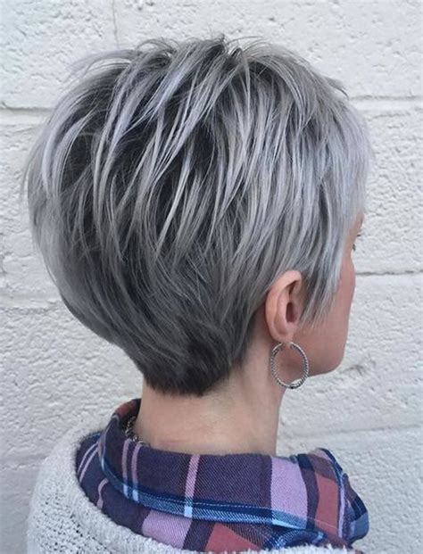 Short bob grey hair - The ash grey color gives this hairstyle a modern touch and helps conceal grey strands. ... If you feel good about this look, the short bob haircut will be wonderful! Instagram @aspirecreativehair #46: Asymmetrical Bob with Undercut. Asymmetrical undercut bobs are perfect for women with thicker hair who want an edgy and glamorous …